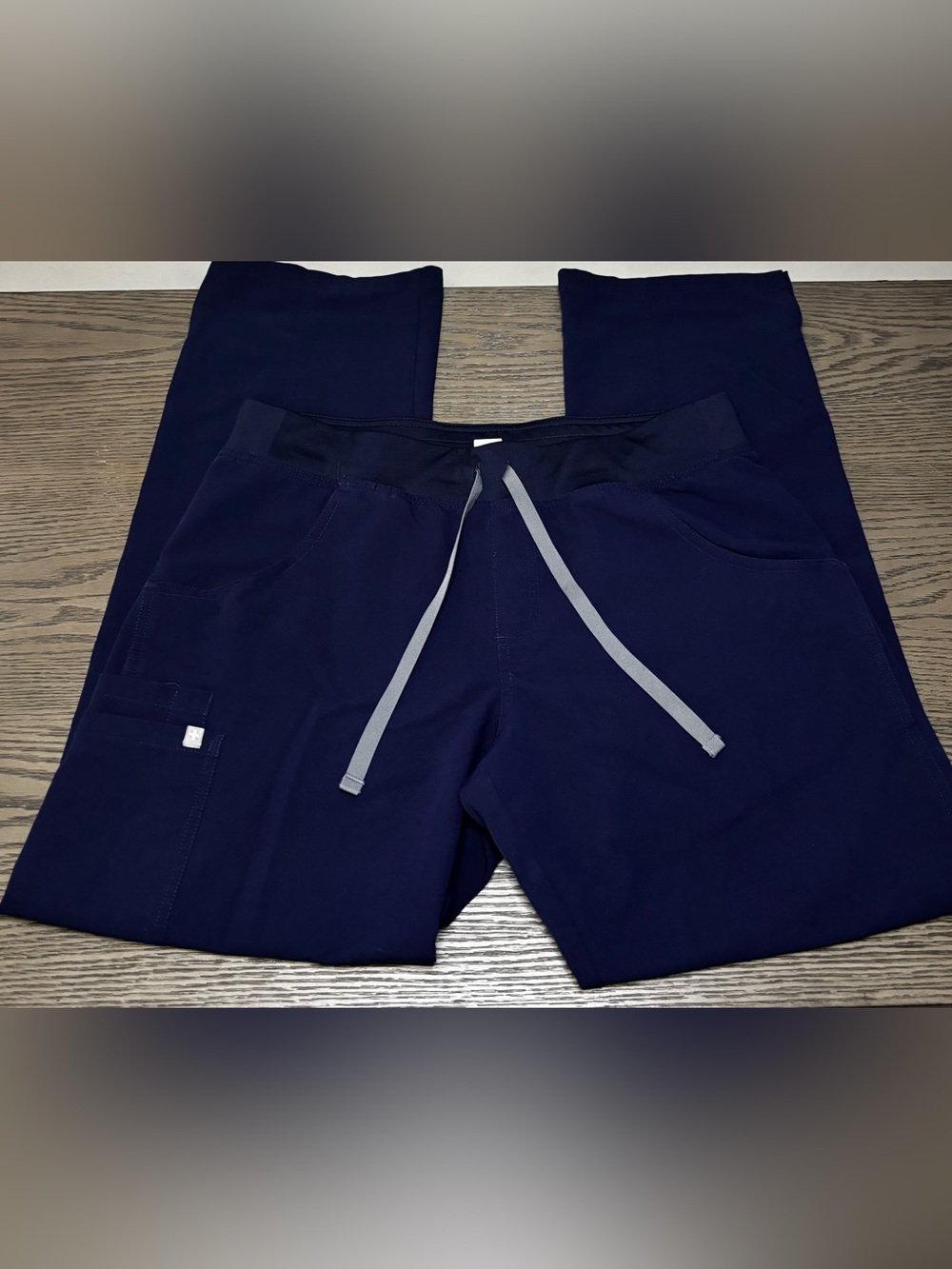 FIGS Kade Cargo Scrub Pants Navy Blue Large Straight Leg PO1666